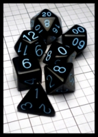 Dice : Dice - Dice Sets - Roll 4 Intitative Black Opaque and Blue - Gen Con Aug 2016